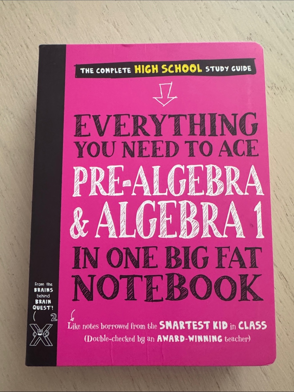 Everything You Need to Ace Pre-Algebra & Algebra 1 Notebook - Pink